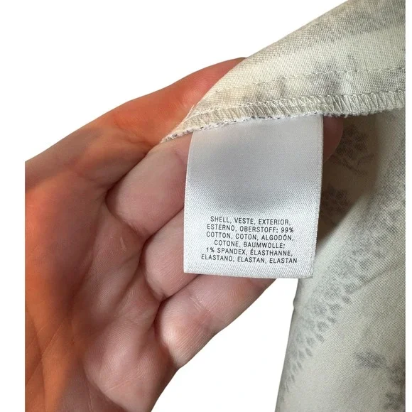 Anthropologie White Midi Dress with Black Print - Picture 5 of 10